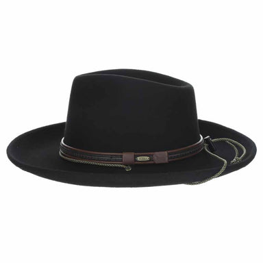 Four Seasons Wool Felt Safari Hat with Chin Cord - Scala Hats, Safari Hat - SetarTrading Hats 