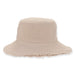 Frayed Brim Cotton Bucket Hat for Women - Sun 'N' Sand Hats Bucket Hat Sun N Sand Hats