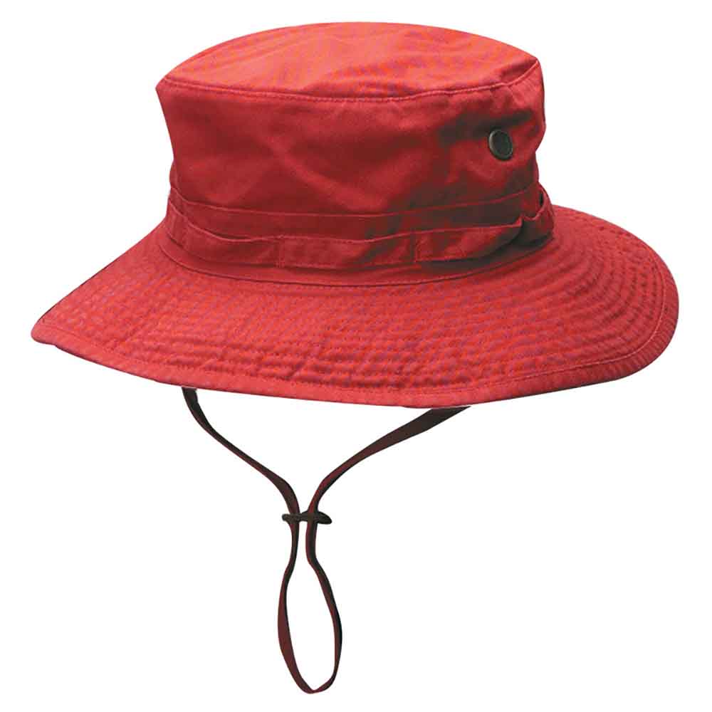 Garment Washed Twill Boonie Hats - Dorfman Outdoor Hats Bucket Hat Dorfman Hat Co. BH56-RED2 Red Medium 