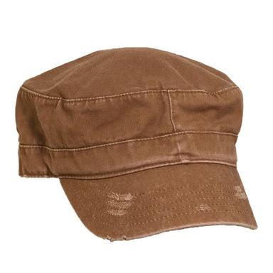 Garment Washed Twill Cotton Cadet Cap - DPC Outdoor Hat Cap Dorfman Hat Co. BC202-BRW Brown OS