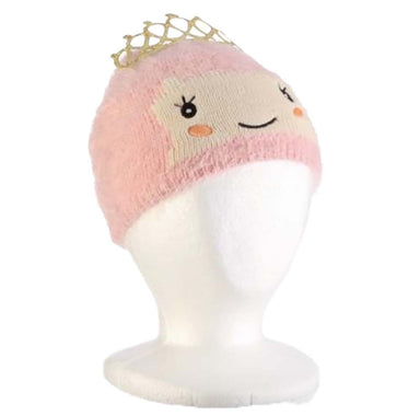 Girl's Princess Beanie - Scala Kids Hats Beanie Scala Hats CW247-PINK Pink 4-6X 