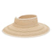 Glitzy Metallic Wrap Around Visor Hat - Sun 'N' Sand Hats Visor Cap Sun N Sand Hats HH2622B Natural