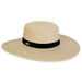 Gold Metallic Embellished Straw Beach Hat - Sun'N'Sand Hats Wide Brim Sun Hat Sun N Sand Hats HH3206B Tan OS (57 cm)