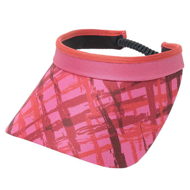 Hibiscus Golf Sun Visor with Coil Lace - GloveIt® Visor Cap GloveIt V417 Pink  