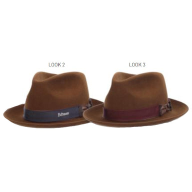 Cassatt Fur Felt Fedora with 3 Ways Band - Biltmore Hats Fedora Hat Biltmore Hats    