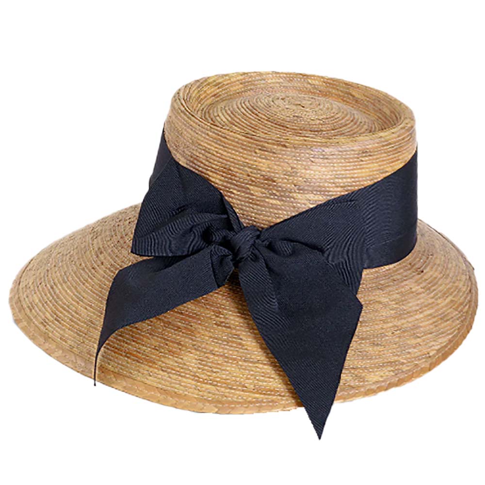 Joliet Palm Leaf Asymmetrical Brim Sun Hat - Tula Hats Fedora Hat Tula Hats TU1-3500 Honey Palm Straw M (57-58 cm) 