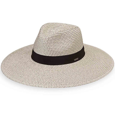 Kerrigan Wide Brim Safari Hat - Carkella Hats Safari Hat Wallaroo Hats KERRM-IB Ivory / Black M/L (58 cm) 