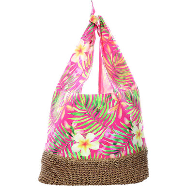 Lady Danberry Hobo with Crocheted Toyo Base - Cappelli Straworld Bags Bags Cappelli Straworld BAG1279 Pink