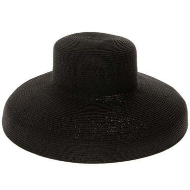 Large Down-Turned Brim Sun Hat - Boardwalk Styles Wide Brim Hat Boardwalk Style Hats DA1774-BLK Black Medium (57 cm)