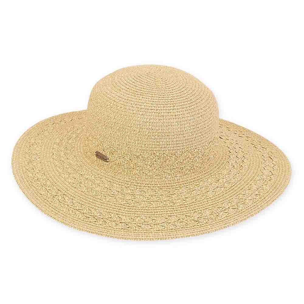 Criss Cross Woven Brim Beach Hat - Sun  display picture 1