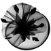 Large Satin Trimmed Veil Fascinator with Feathers - Something Special Fascinator Something Special LA HTH2702BK Black  