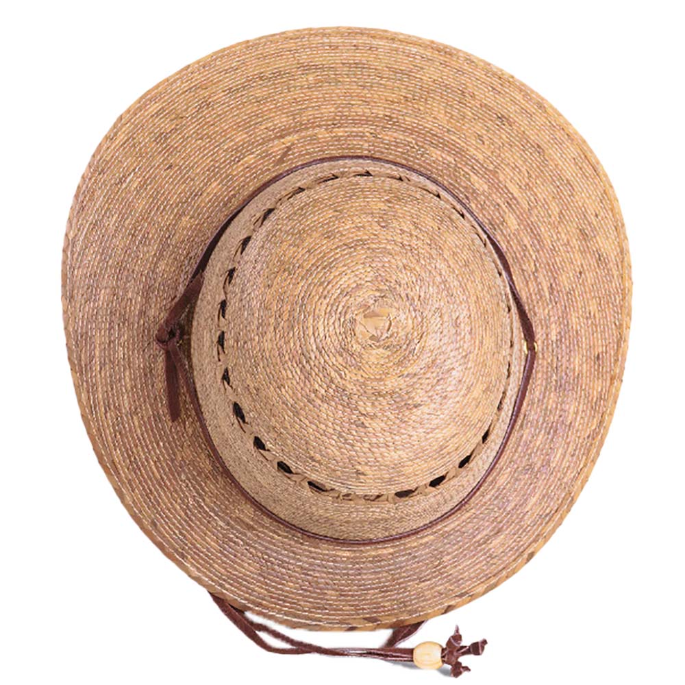 Laurel Palm Leaf Asymmetrical Brim Lattice Crown Sun Hat - Tula Hats Facesaver Hat Tula Hats    
