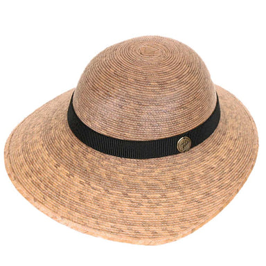 Laurel Palm Leaf Asymmetrical Brim Sun Hat - Tula Hats Facesaver Hat Tula Hats TU1-1900 Honey Palm Straw M (57 - 59 cm) 