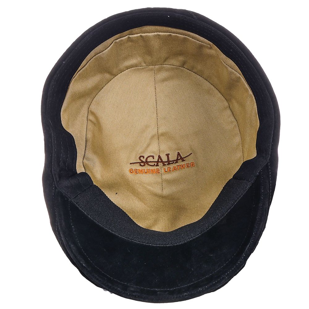 Leven Suede Leather Flat Cap - Scala Hat Flat Cap Scala Hats