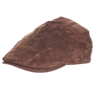 Leven Suede Leather Flat Cap - Scala Hat Flat Cap Scala Hats