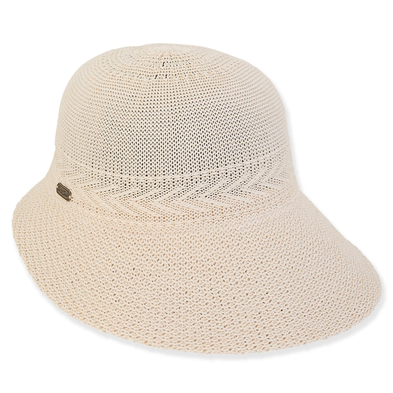 Lightweight Knit Summer Brim Cap for Women - Sun 'N' Sand Hats Facesaver Hat Sun N Sand Hats HH3052A Beige OS