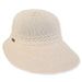 Lightweight Knit Summer Brim Cap for Women - Sun 'N' Sand Hats Facesaver Hat Sun N Sand Hats HH3052A Beige OS