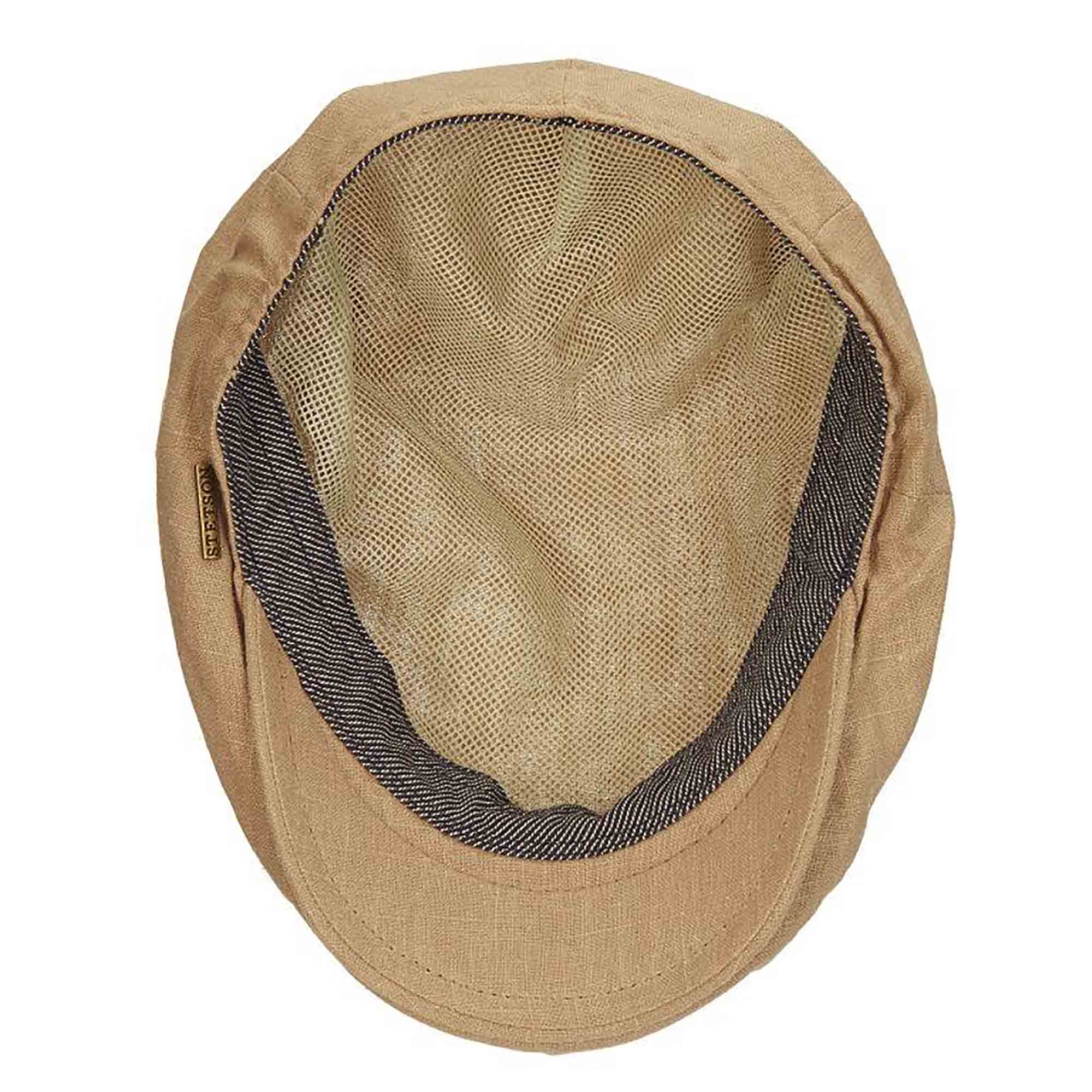 Linen Ivy Cap with Mesh Lining - Stetson Driving Caps Flat Cap Stetson Hats
