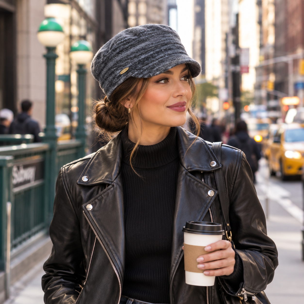Marbled Wool Newsboy Cap - Adora® Hats