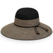 Marseille Striped Wide Brim Sun Hat - Wallaroo Hats Wide Brim Hat Wallaroo Hats MARS-BKNA Black / Natural M/L (58 cm) 