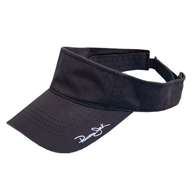 Men's Cotton Visor with Velcro® Backstrap - Panama Jack Hats Visor Cap Panama Jack Hats PJ13-BLK Black OS 