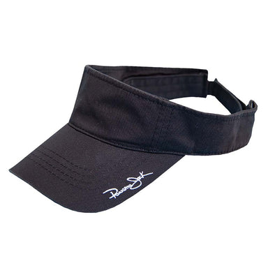 Men's Cotton Visor with Velcro® Backstrap - Panama Jack Hats Visor Cap Panama Jack Hats PJ13-BLK Black OS