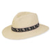 Men's Sun Hat with Golf Clubs and Palm Trees Band - Tidal Tom Hats Safari Hat Tidal Tom HTT1272 Natural L/XL (60 cm)