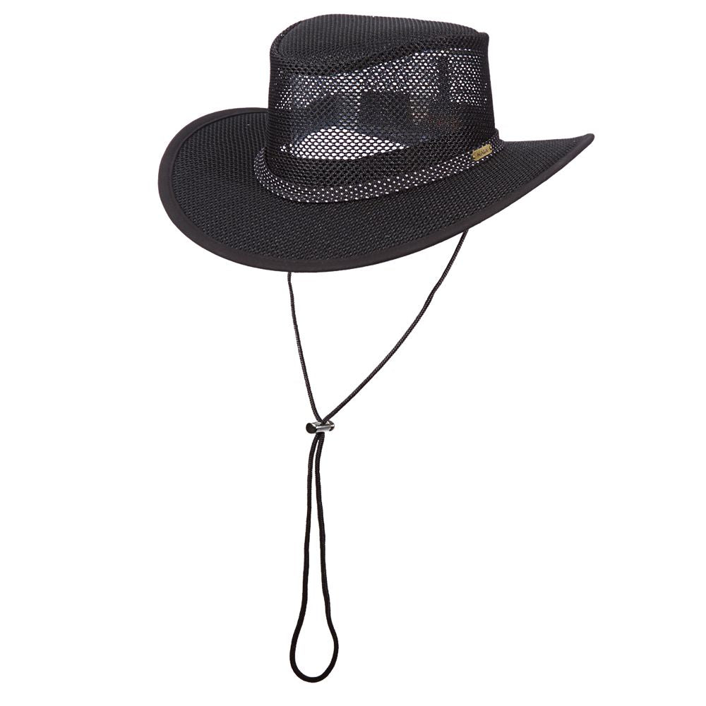 Mesh Outback Hat for Men up to XXL, Black Stetson and Scala Hats