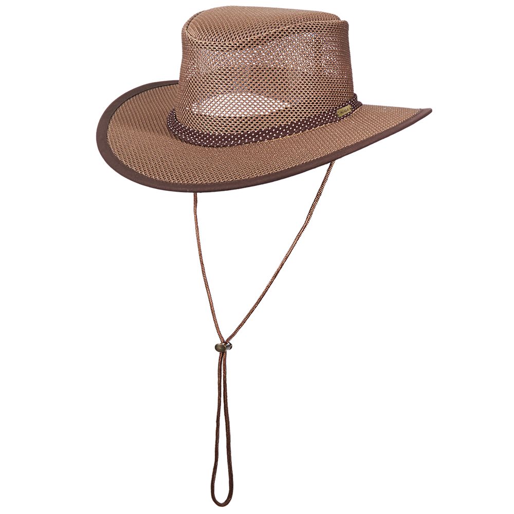 Mesh Outback Hat for Men up to XXL, Walnut - Stetson and  display picture 2