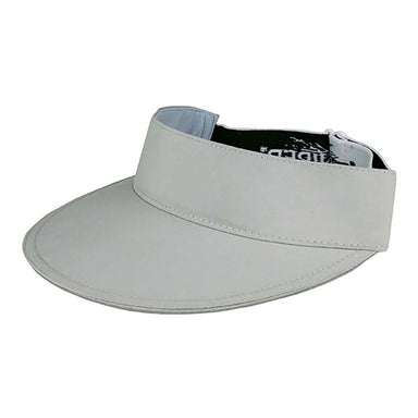Microfiber Wide Bill Visor for Men - Juniper UV Wear Visor Cap MegaCI J7257-GREY Grey  