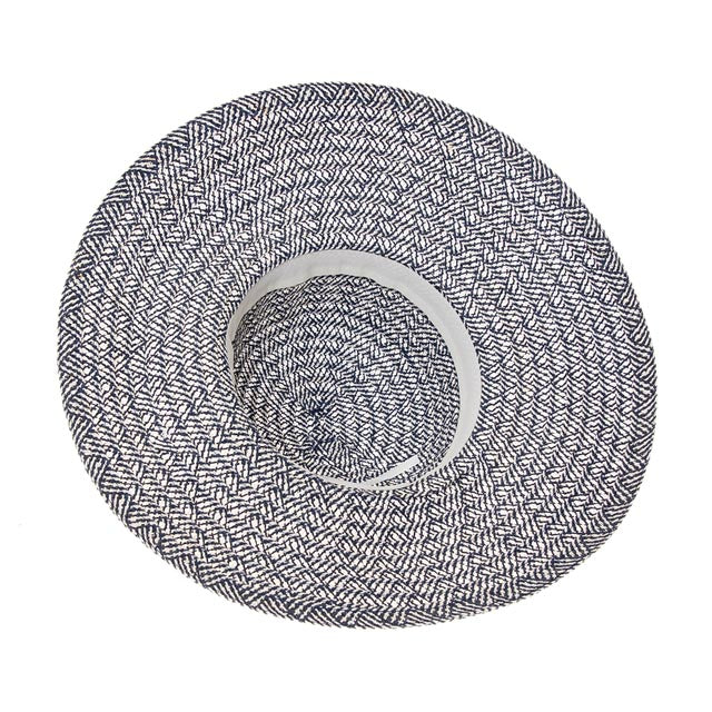 Mixed Color Wide Brim Beach Hat - Boardwalk Style Wide Brim Hat Boardwalk Style Hats