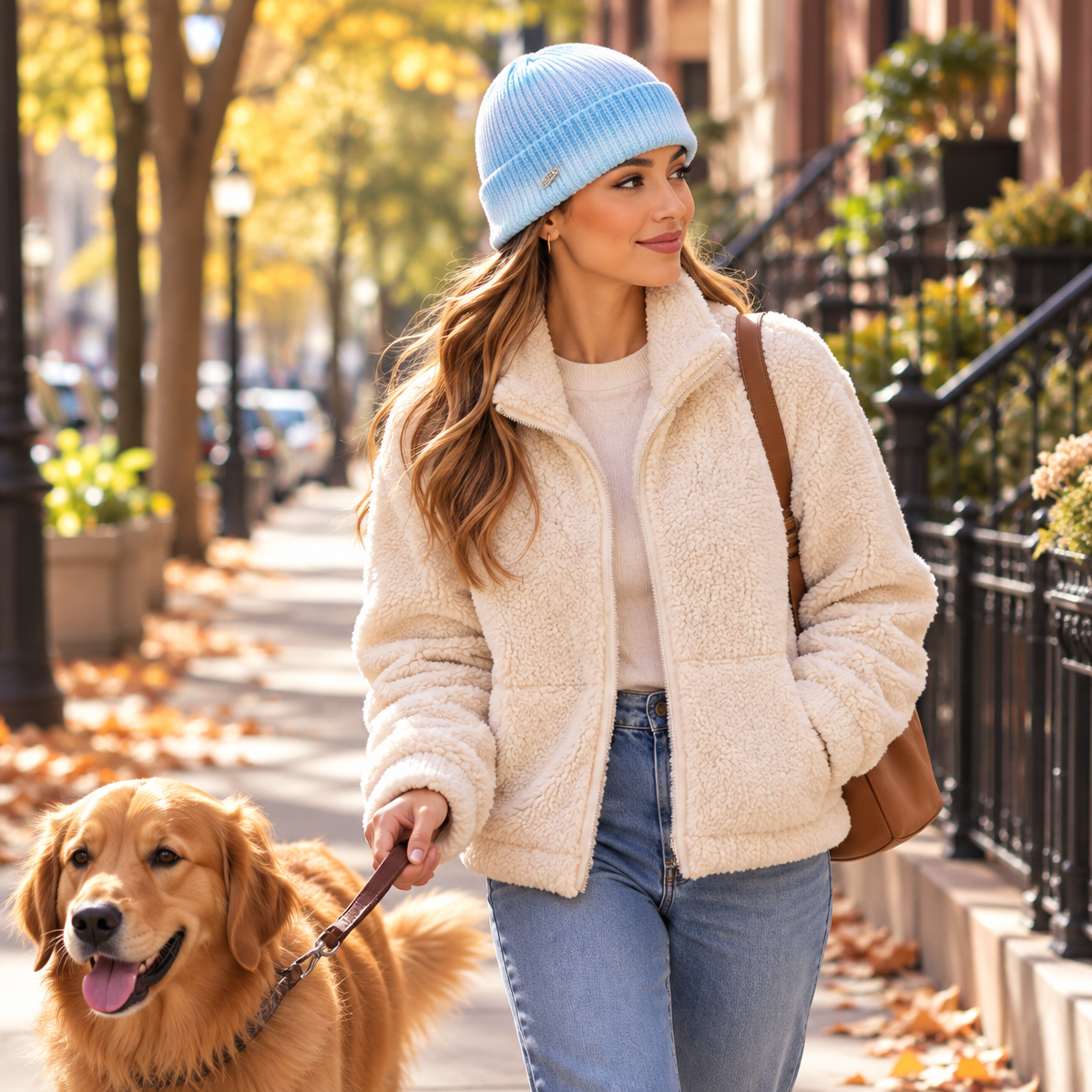 Multitone Knit Beanie with Faux Fur Lining - Adora Hat®