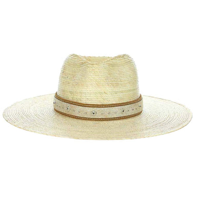 Natural Palm Straw Safari Hat Leather Band - Scala Hats Safari Hat Scala Hats    