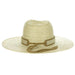 Natural Palm Straw Safari Hat Leather Band - Scala Hats Safari Hat Scala Hats    