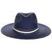 Navy Sun Hat with Stiped Band - Scala Women's Hats Safari Hat Scala Hats    