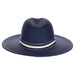 Navy Sun Hat with Stiped Band - Scala Women's Hats Safari Hat Scala Hats    