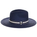 Navy Sun Hat with Stiped Band - Scala Women's Hats Safari Hat Scala Hats    