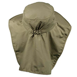 hat with neck gaiter on a white background