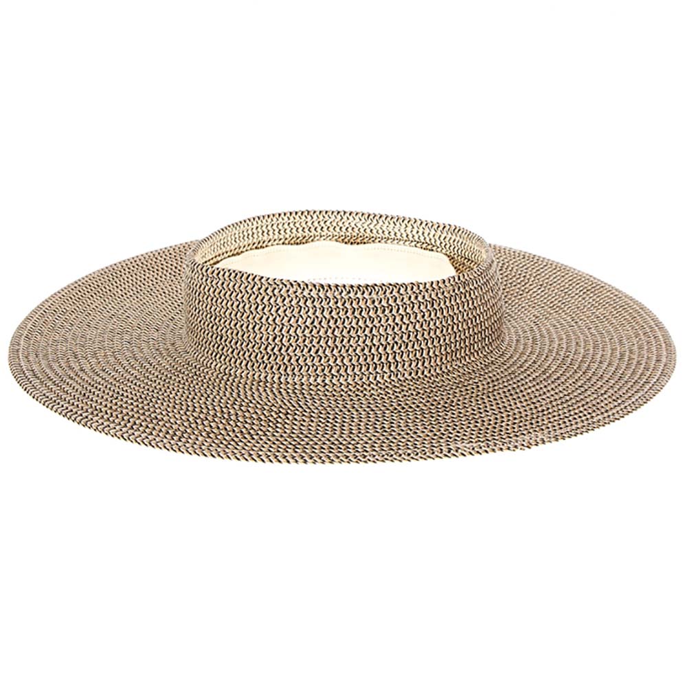 Open Crown Straw Sun Visor Hat - Boardwalk Hats