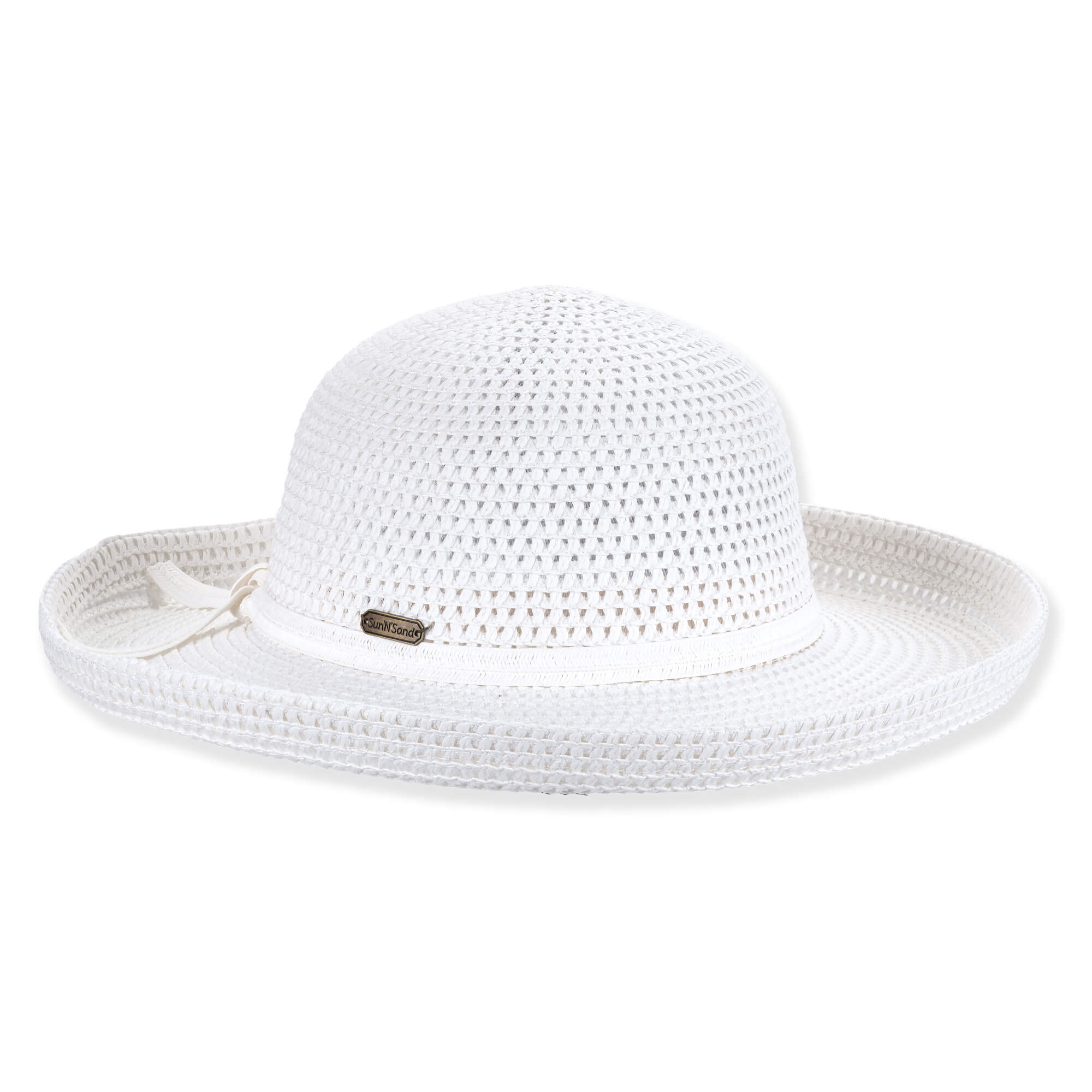 Open Weave Straw Up Brim Sun Hat - Sun 'N' Sand Hats