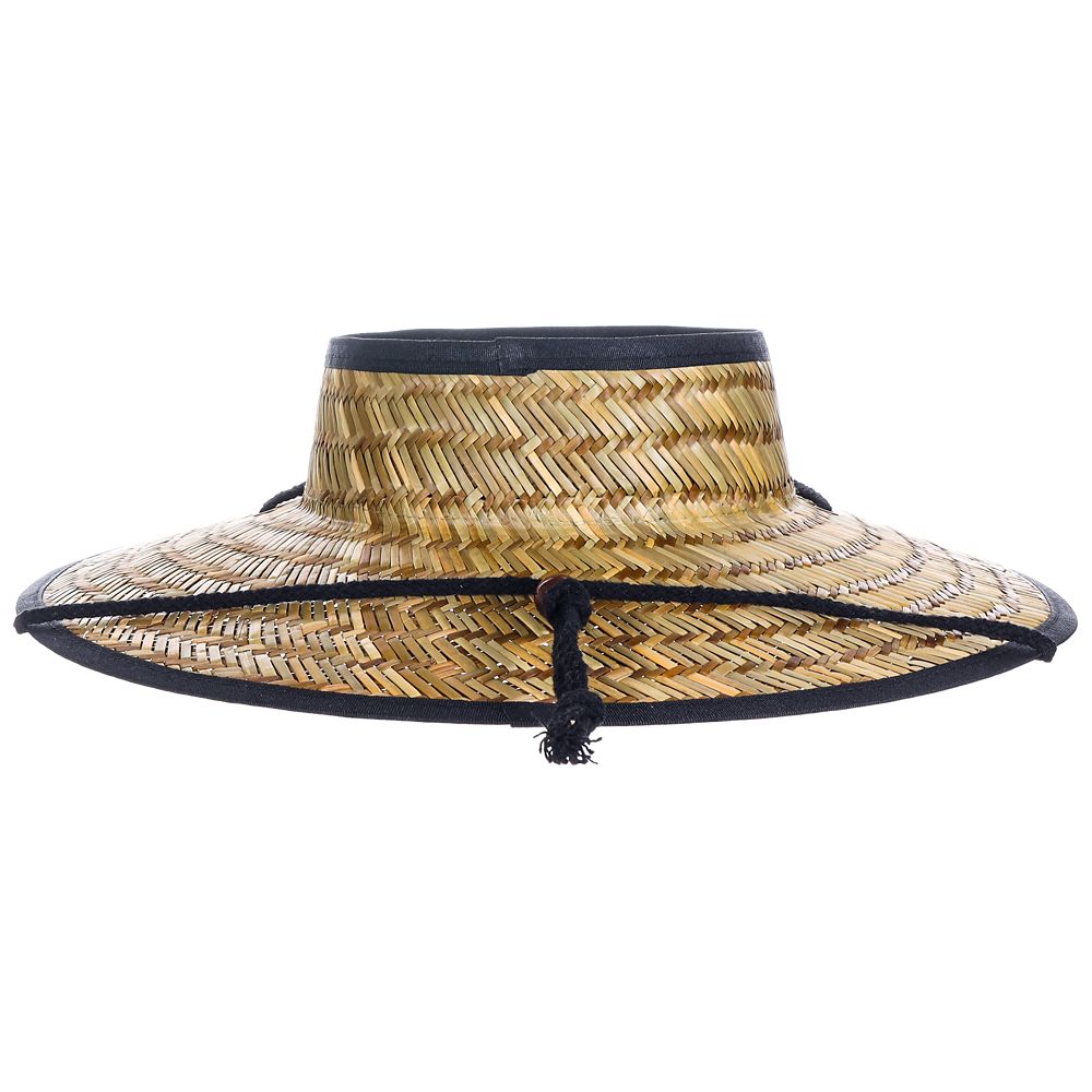 Open Crown Rush Straw Visor Hat with Chin Cord - Dorfman Hat Co