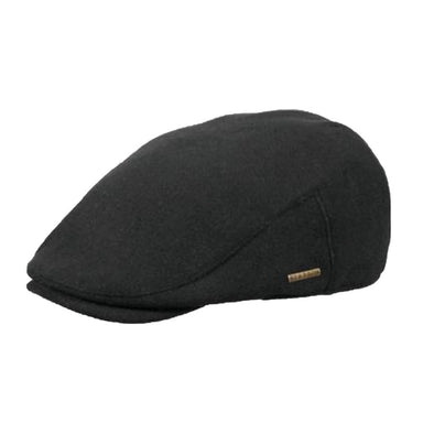Oxford Wool Blend Ivy Cap - Stetson Hats Flat Cap Stetson Hats STW180-BLK3 Black Large 