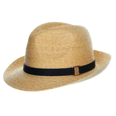 Packable Organic Raffia Fedora - Scala Hats Fedora Hat Scala Hats SCA10469 Natural