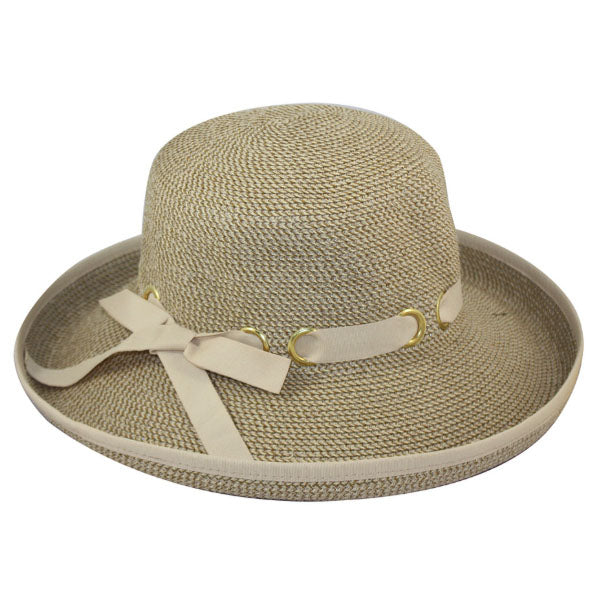 Packable Up Brim Hat with Looped Ribbon Band - Jeanne Simmons