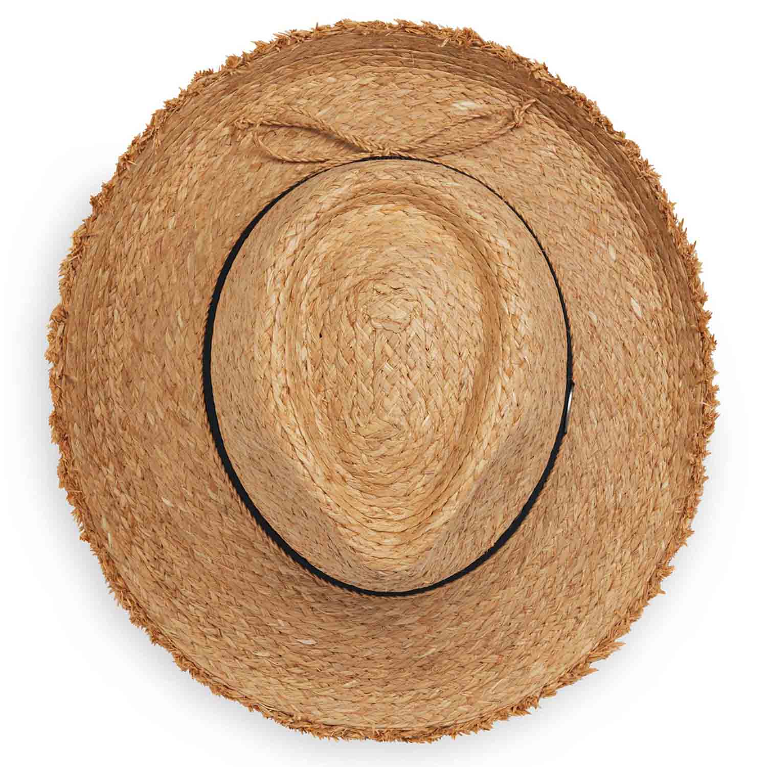 Paloma Frayed Brim Raffia Fedora Hat - Wallaroo Hats Fedora Hat Wallaroo Hats    