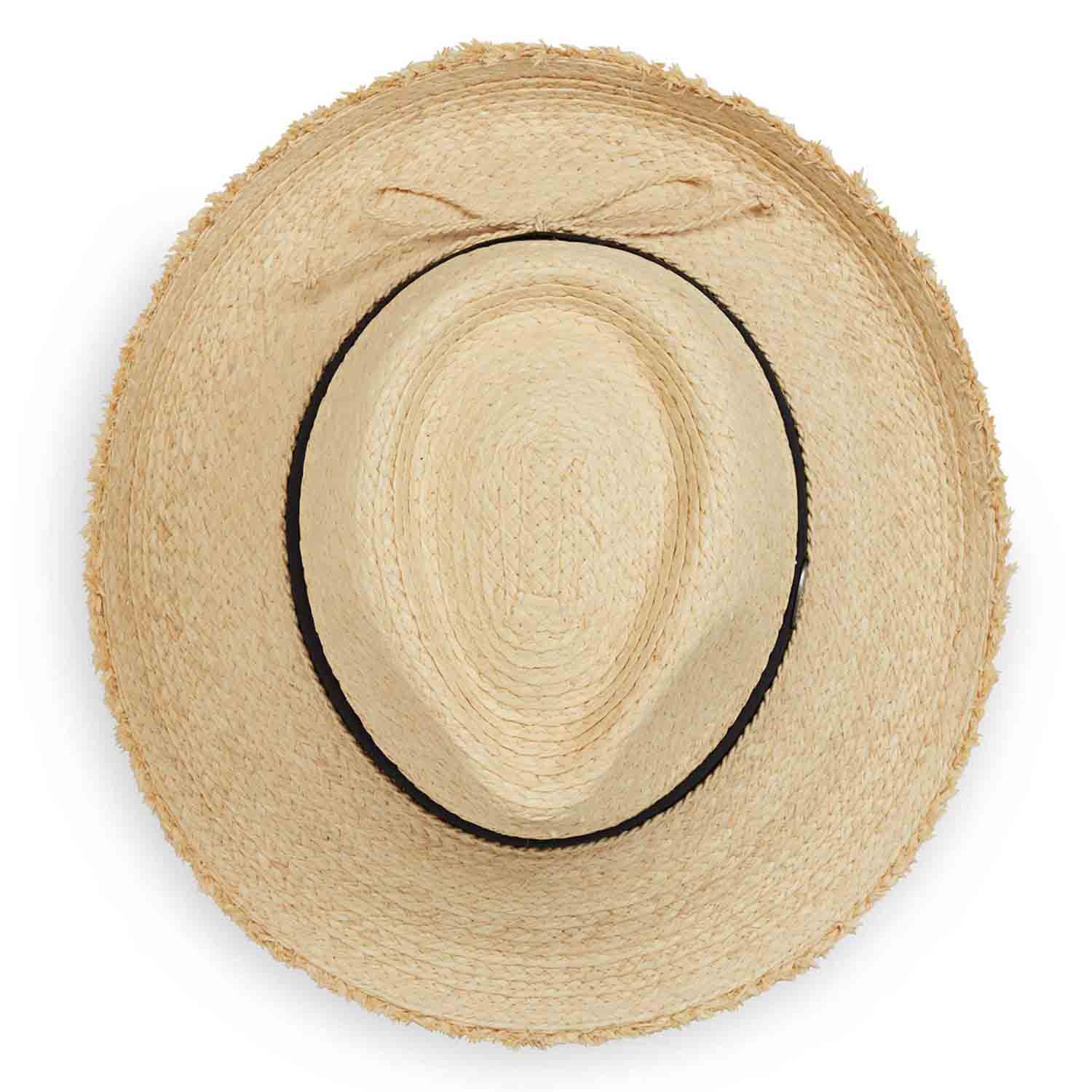Paloma Frayed Brim Raffia Fedora Hat - Wallaroo Hats Fedora Hat Wallaroo Hats    