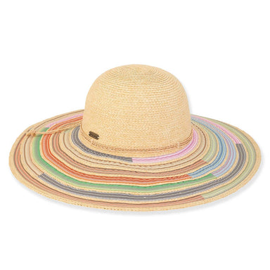 Patchwork Ribbon Brim Sun Hat - Sun'N'Sand Hats Wide Brim Sun Hat Sun N Sand Hats HH3034B Pink OS 