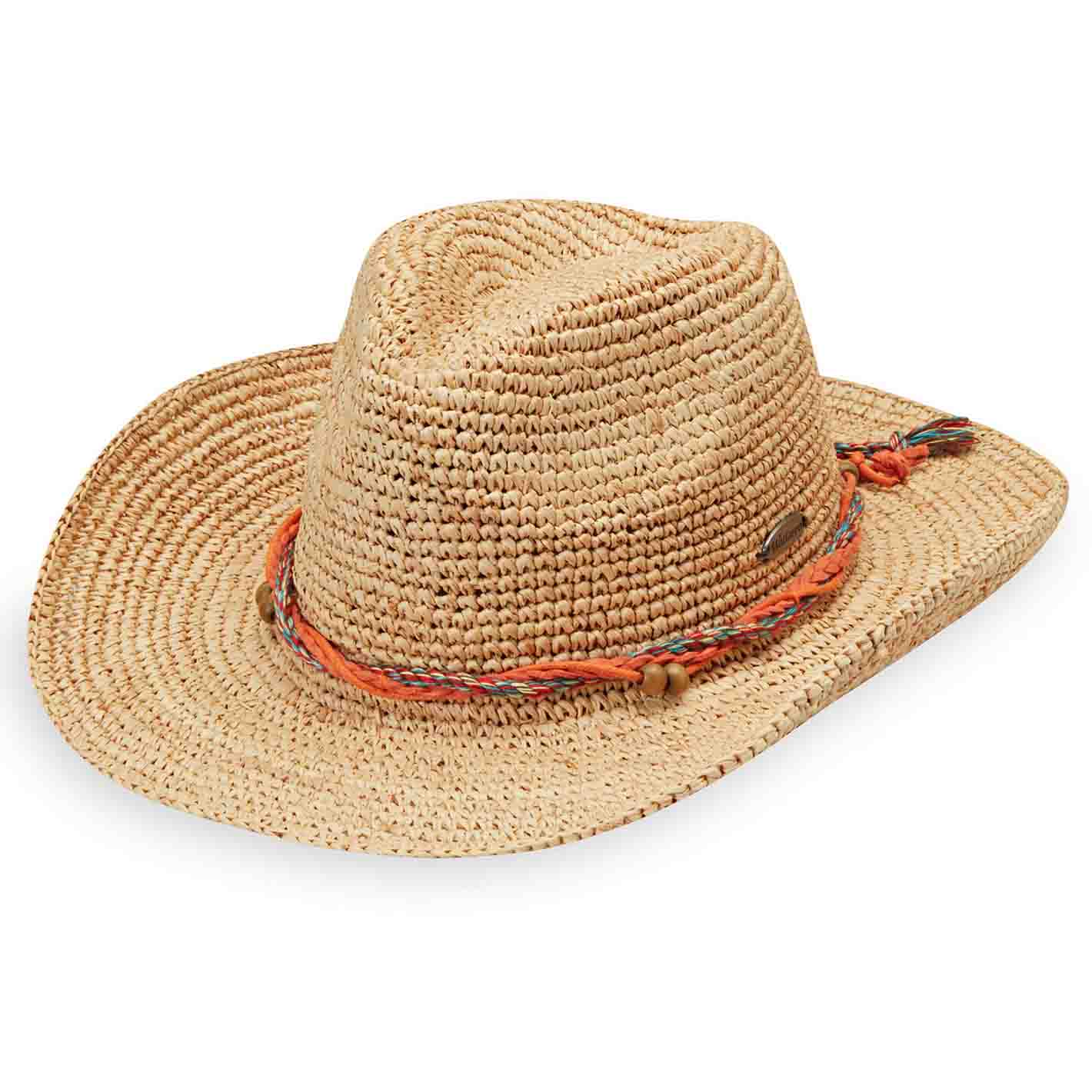 Petite Catalina Cowboy Raffia Hat - Wallaroo Hats Cowboy Hat Wallaroo Hats PCCOW-NAT Natural Small (56 cm) 