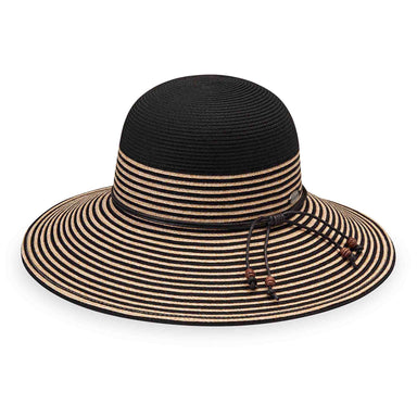 Petite Marseille Wide Brim Sun Hat - Wallaroo Hats Wide Brim Hat Wallaroo Hats PMARS-BLKNAT Black / Natural Small (56 cm) 