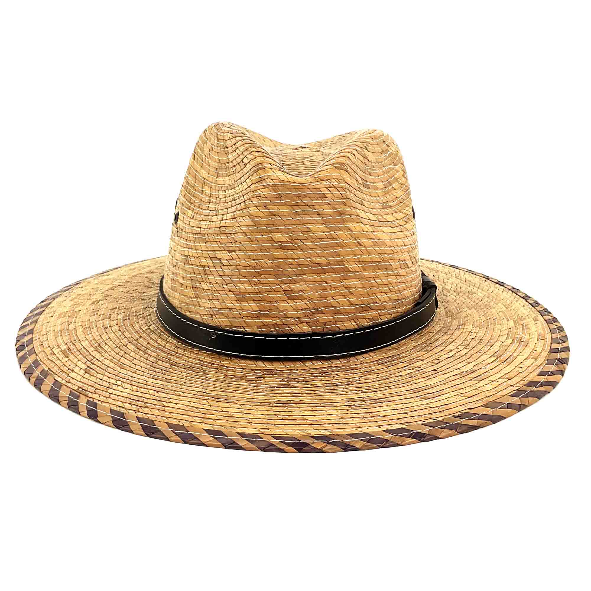 Petite Palm Leaf Safari Hat - Rustic Palm Leaf Hats Safari Hat Rustic Palm Leaf Hats 7299 Burnt Palm XS (54 cm) 